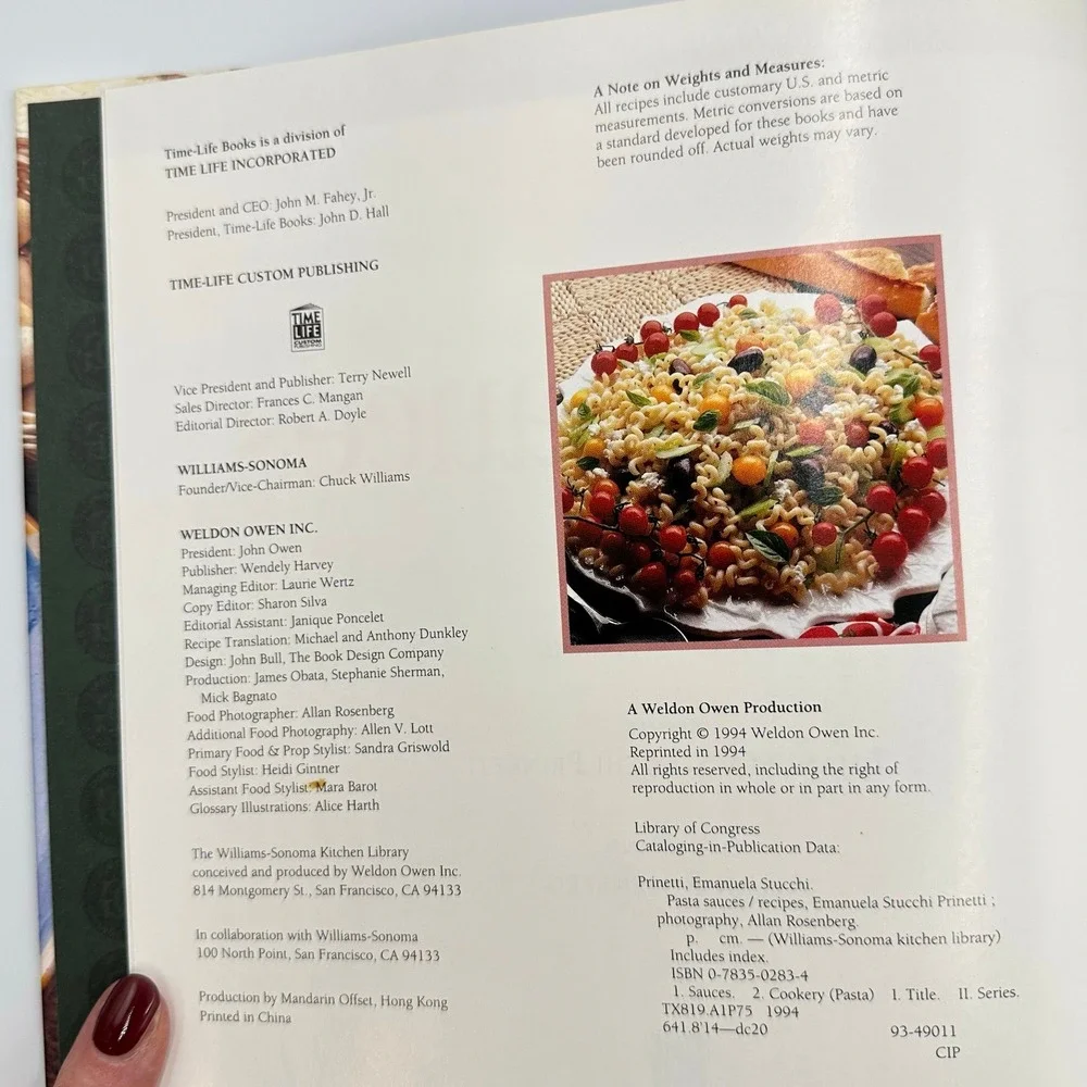 Williams-Sonoma Kitchen Library Lot 2 Pasta Sauces Cookies Biscotti Hardcover‎